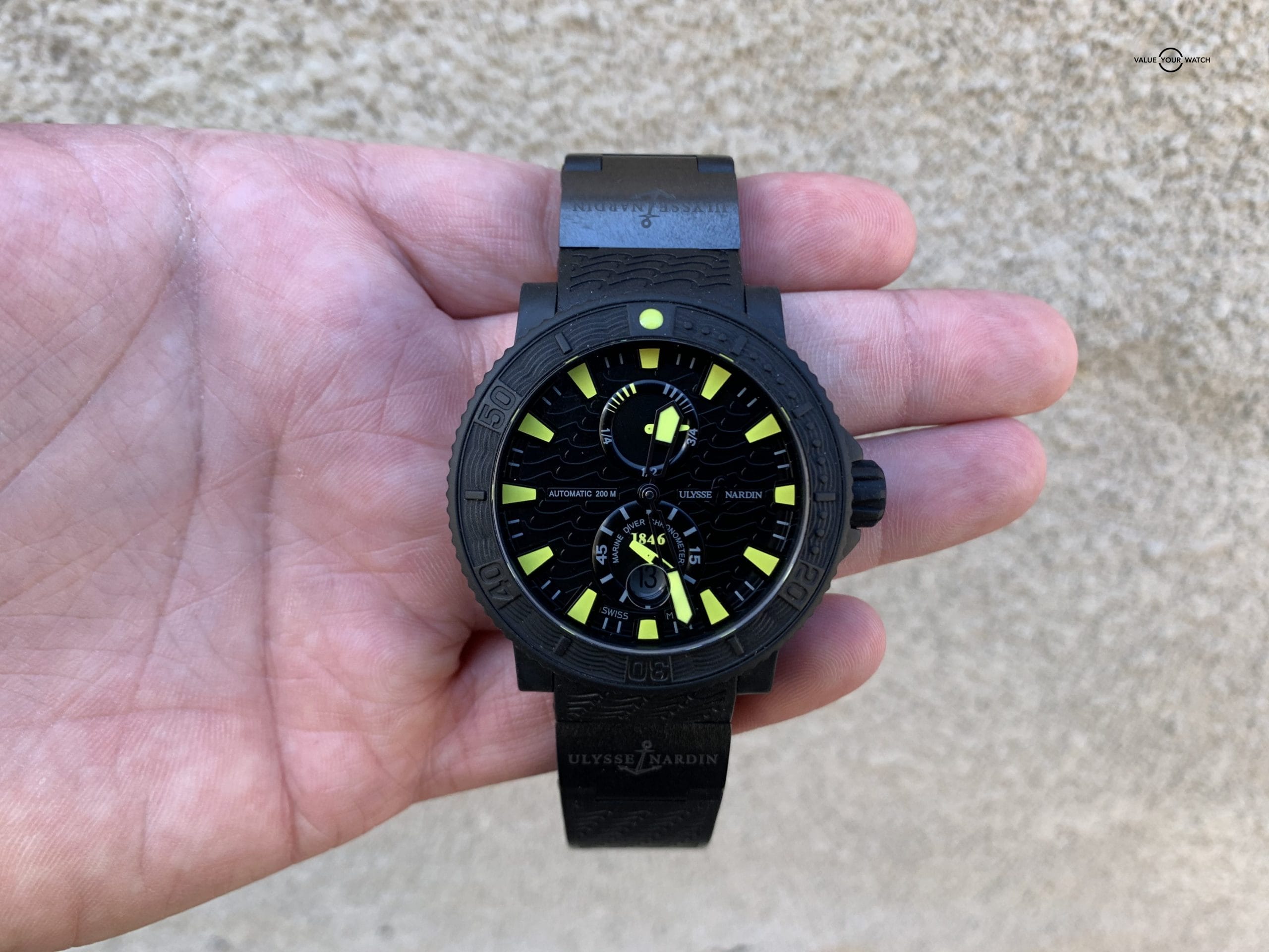 Ulysse Nardin Maxi Marine Black Sea 263-92-3c/924 46MM w/Boxes $9900 MSRP