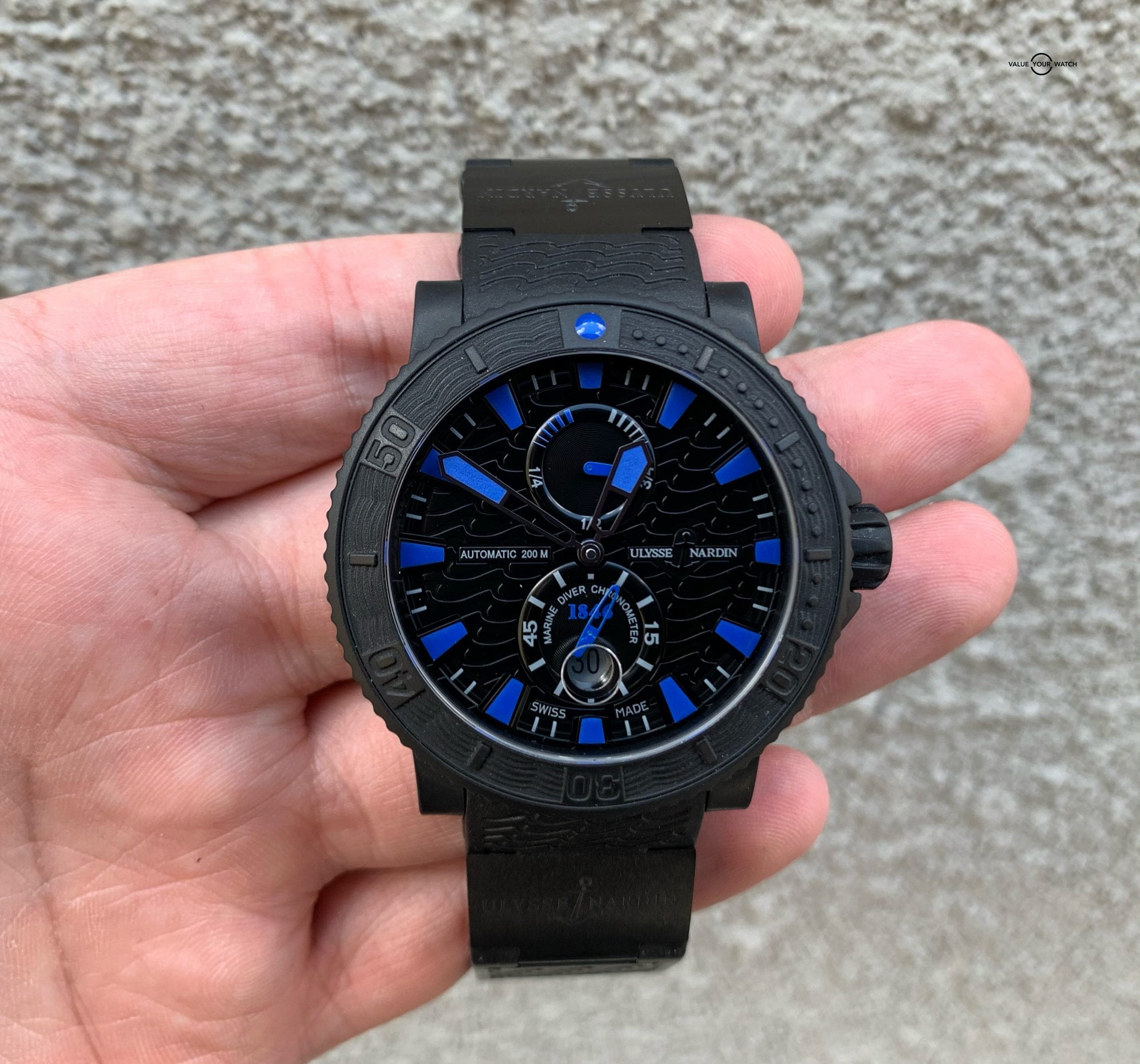 Ulysse Nardin Maxi Marine Diver Black Sea 263-92-3c/923 w/ Boxes $9900 MSRP - Image 14