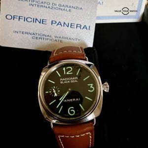 Panerai Radiomir PAM00183 Black Seal Leather Sapphire Crystal