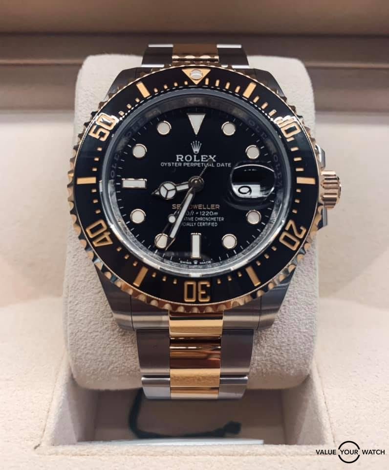 Brand New 2021 and unsized ROLEX SEA-DWELLER two-tone 18k Yellow Gold / Stainless