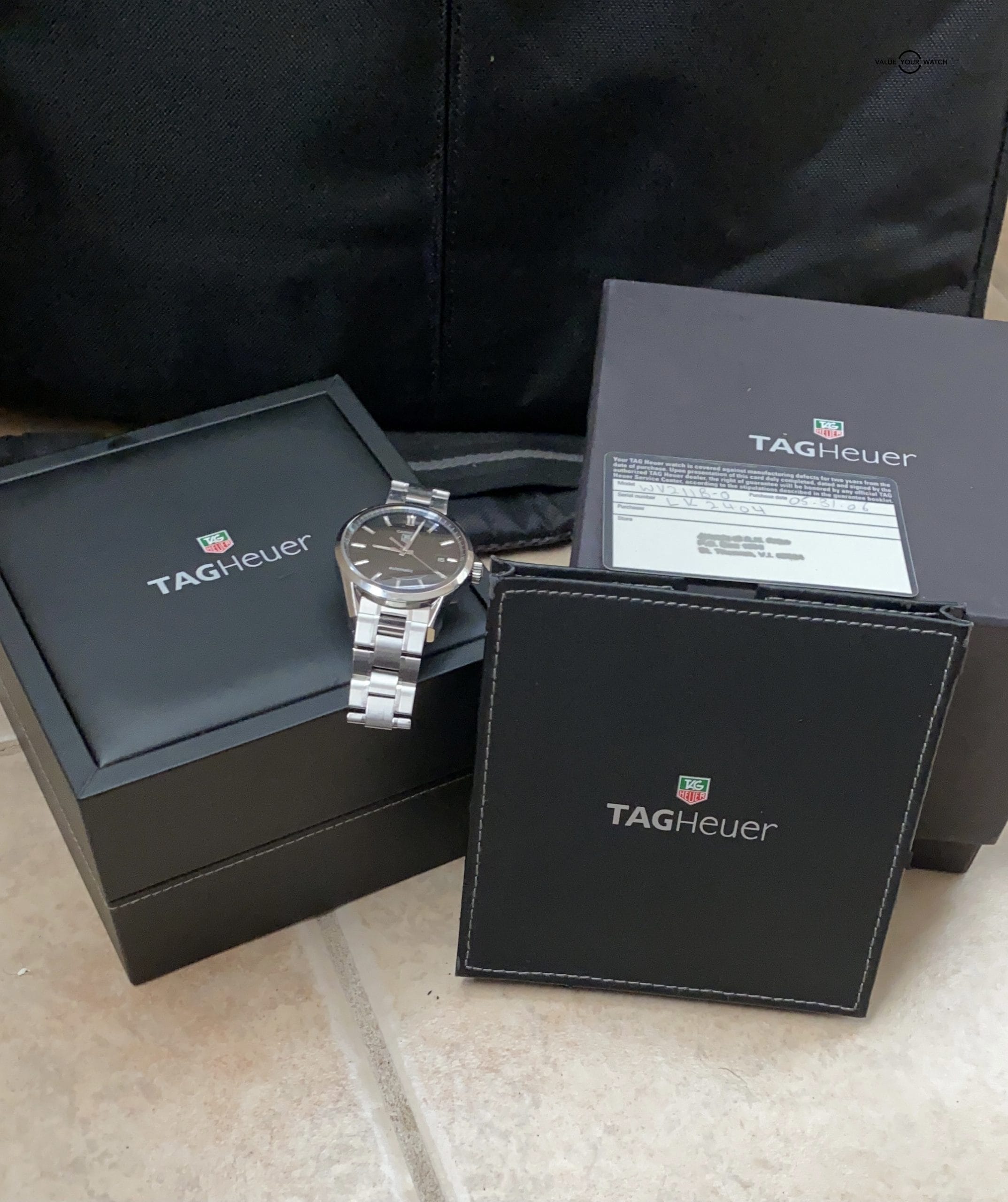 TAG Heuer Carrera Calibre 5 Automatic Black Dial - Image 2