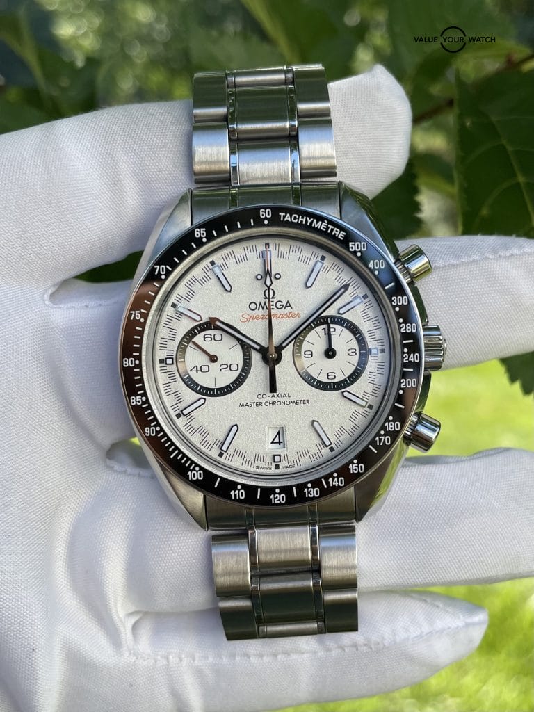 Omega Speedmaster Racing Co-Axial Master Chronometer Chronograph 44mm White Dial
