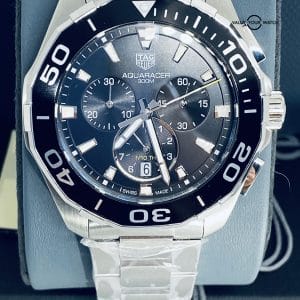 Unworn Tag Heuer Quartz 43mm Aquaracer Chronograph Black