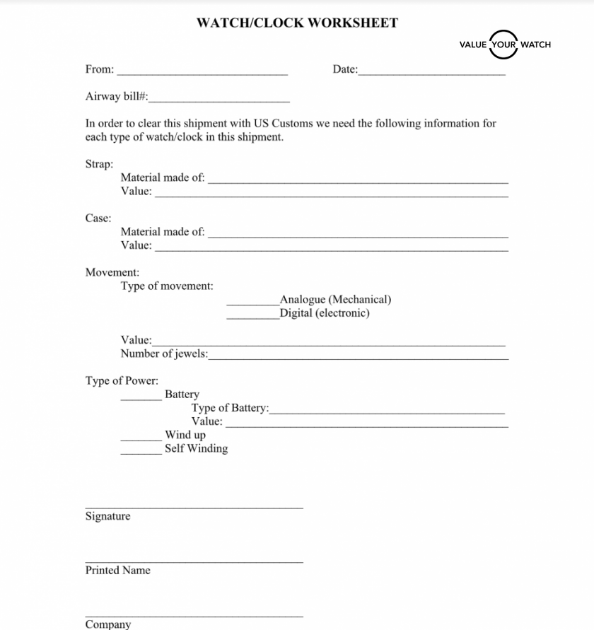 Fedex watch discount worksheet