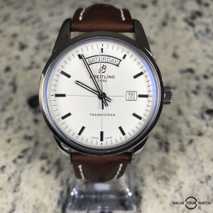 Breitling Transocean Day Date A45310 White 43mm Men’s Wrist Watch MSRP $5.2k