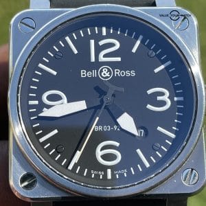 Bell & Ross BR 03-92 42mm Black/Silver Steel Case Rubber & Additional Straps