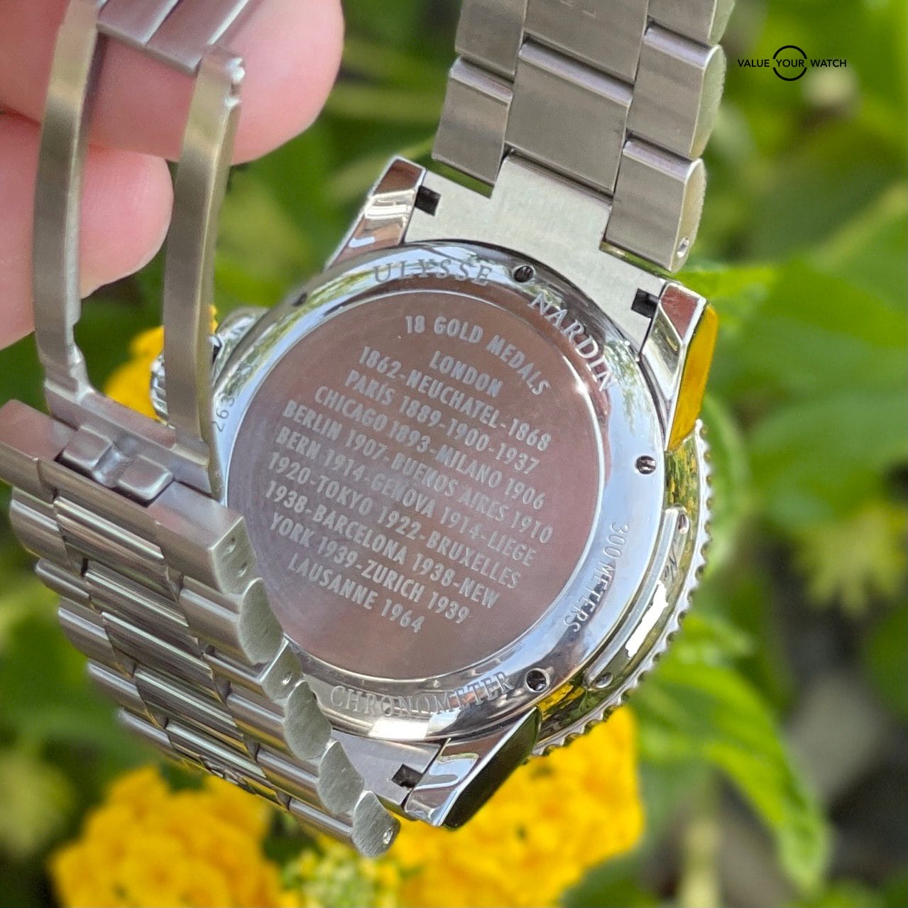 Rare* Ulysse Nardin Maxi Marine Steel Diver 43mm Men’s Watch Silver Dial Date - Image 2