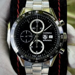 TAG Heuer Carrera Chronograph Black 41mm CV2010-1 Full Set $4500 MSRP