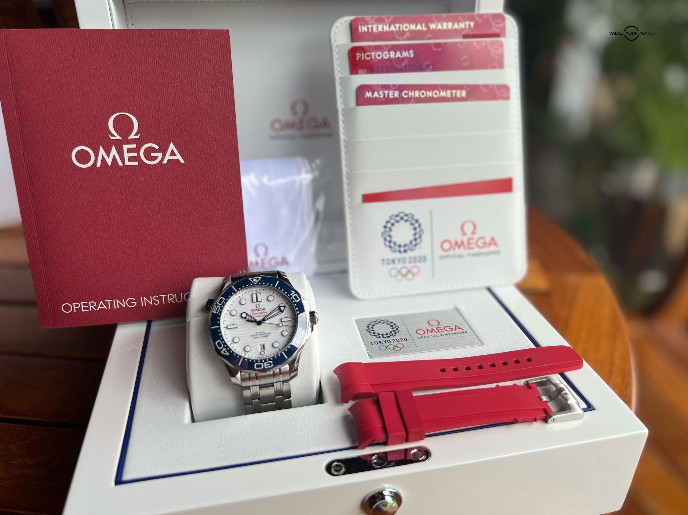 Full set Omega Seamaster Diver 300M Co-Axial Master Chronometer Tokyo 2020