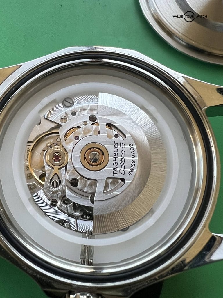 Movement of real tag heuer caliber 5