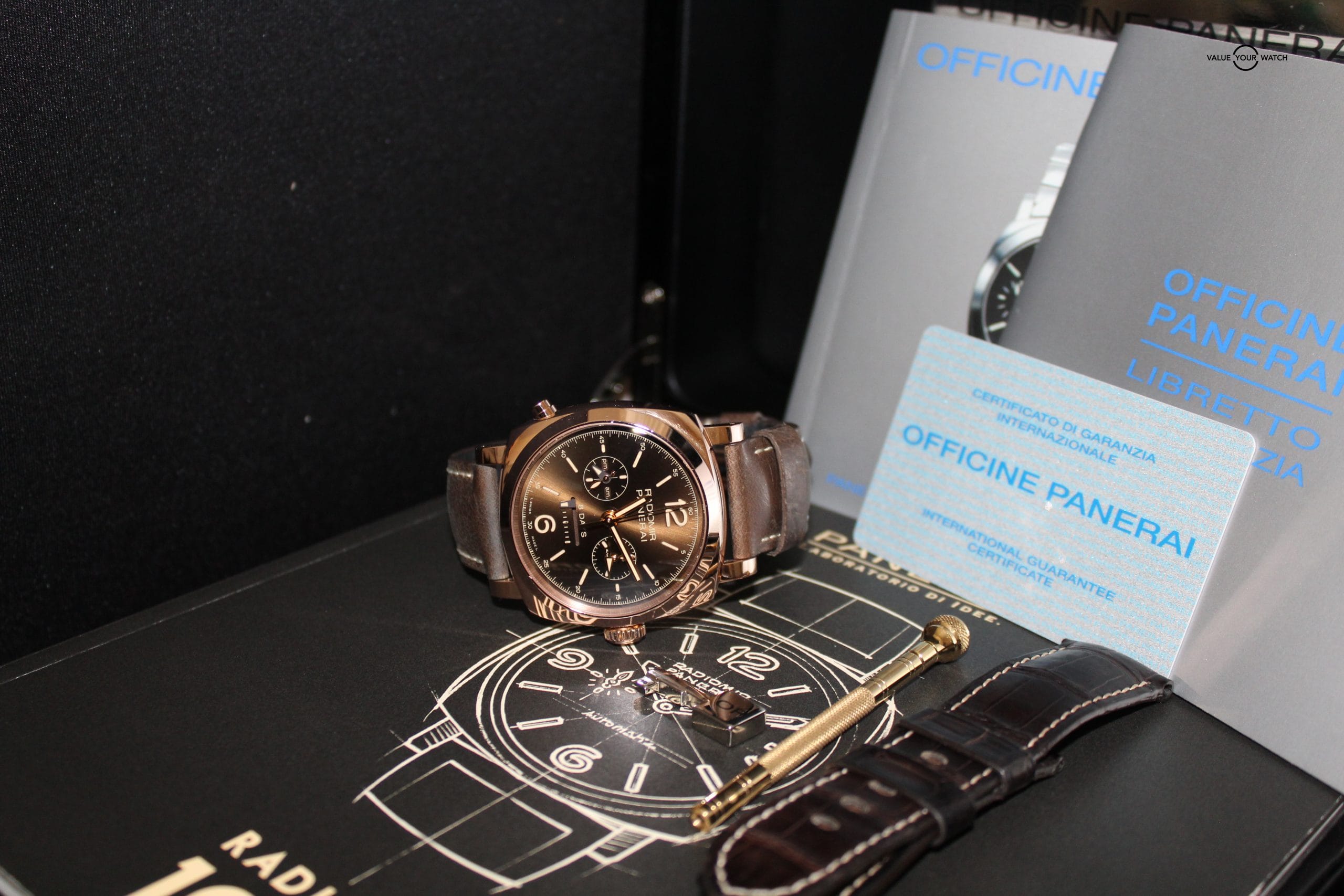 Panerai Radiomir Rose Gold PAM00502 1940 Chrono Limited Edition 502 GMT 45mm - Image 8