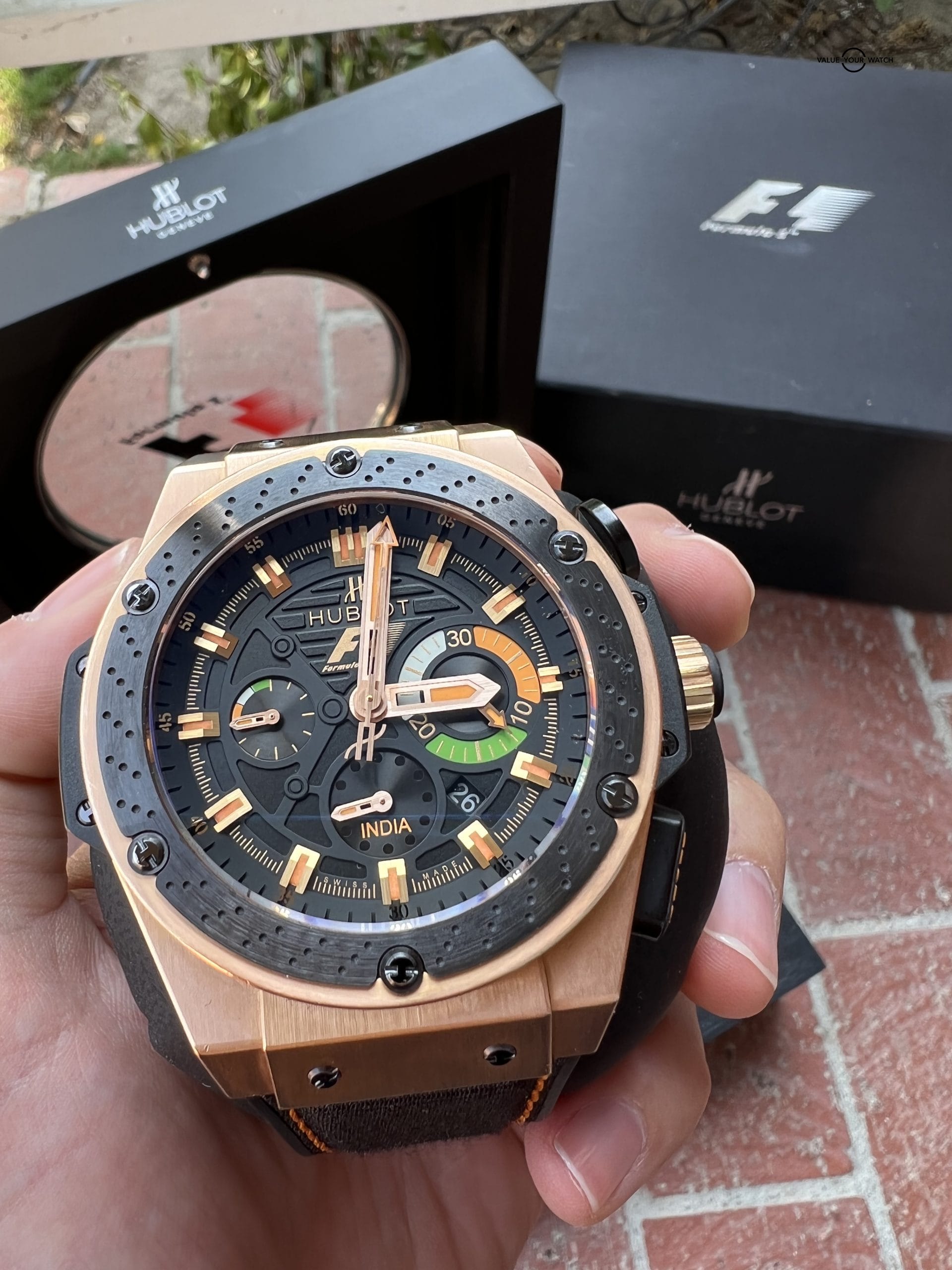 Hublot Big Bang "King Power F1 India" Rose Gold Limited 703.OM.1138.NR.FMI11