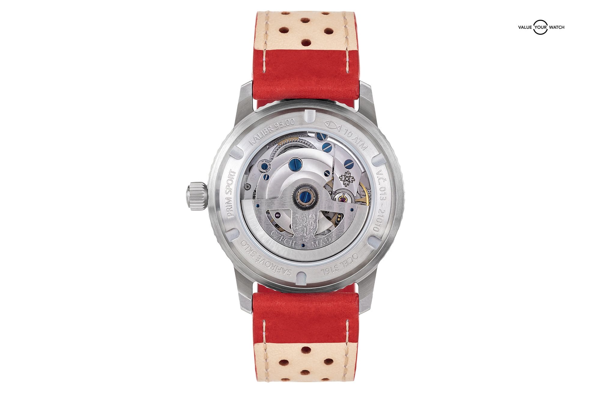 PRIM Sport 38 Black Bezel with Red Strap - Image 6