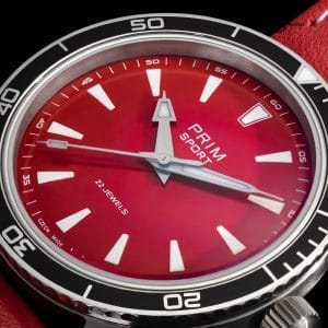 PRIM Sport 38 Black Bezel with Red Strap for sale