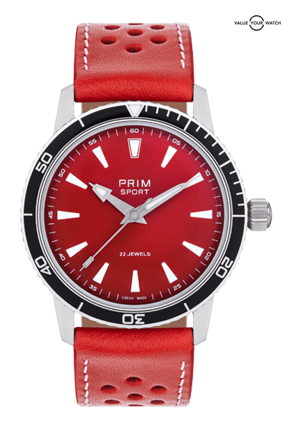 PRIM Sport 38 Black Bezel with Red Strap - Image 2