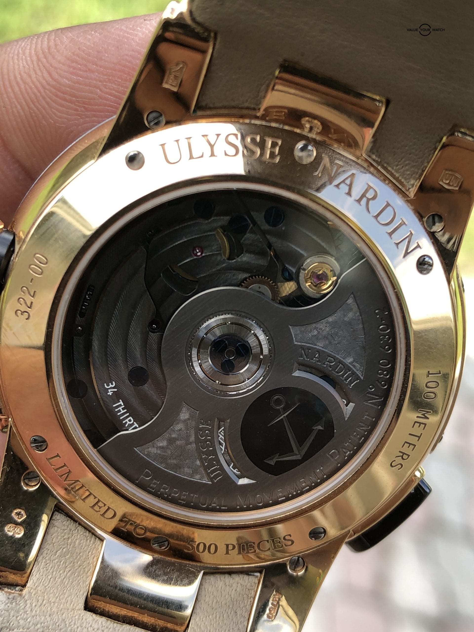 Ulysse nardin limited to outlet 500 pieces 100 meters