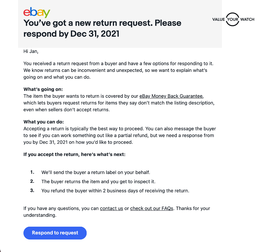 ebay claims