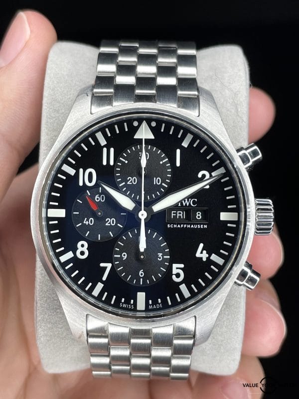 IWC Pilot Automatic Chronograph Chrono IW377710 |Extra Links | Steel; Box/Papers