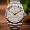 Rolex Oyster Perpetual 34mm Silver Dial Watch 2021 – NEW BOX & PAPERS – 124200