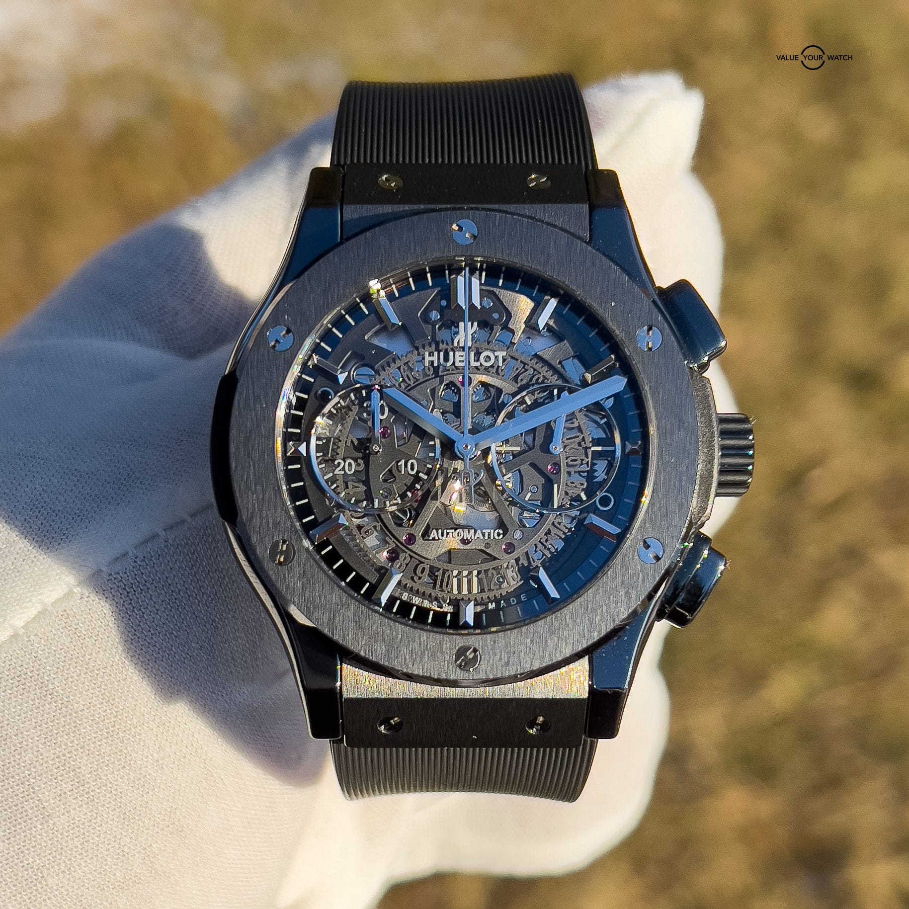 Hublot Classic Fusion Aerofusion Black Magic Skeleton Dial - Image 3