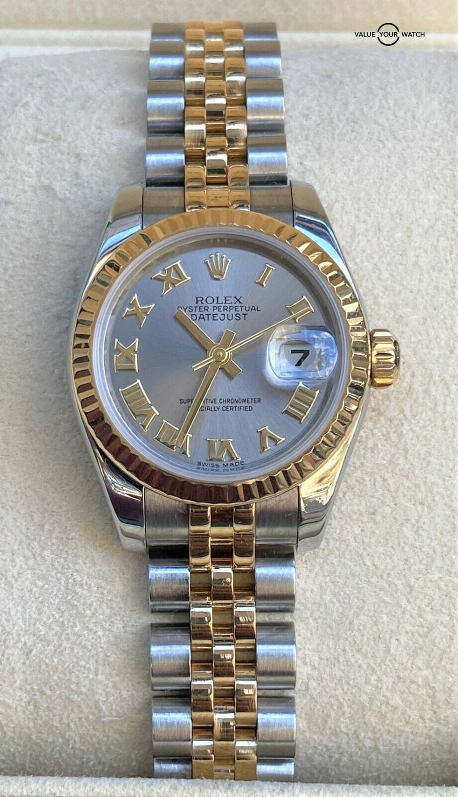 Rolex Datejust Ladies 18k Yellow Gold Stainless Steel 179173 26mm