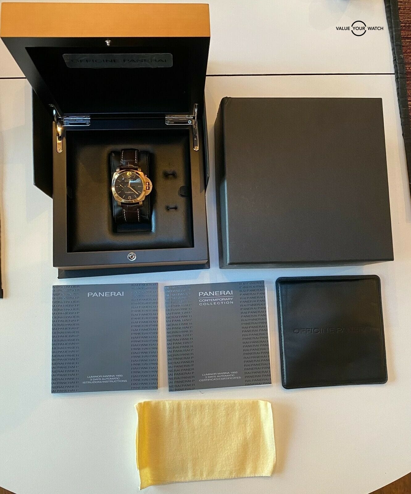 Box and papers Panerai Luminor Marina 1950 3 Days 42mm PAM 393 BOXES:PAPERS c