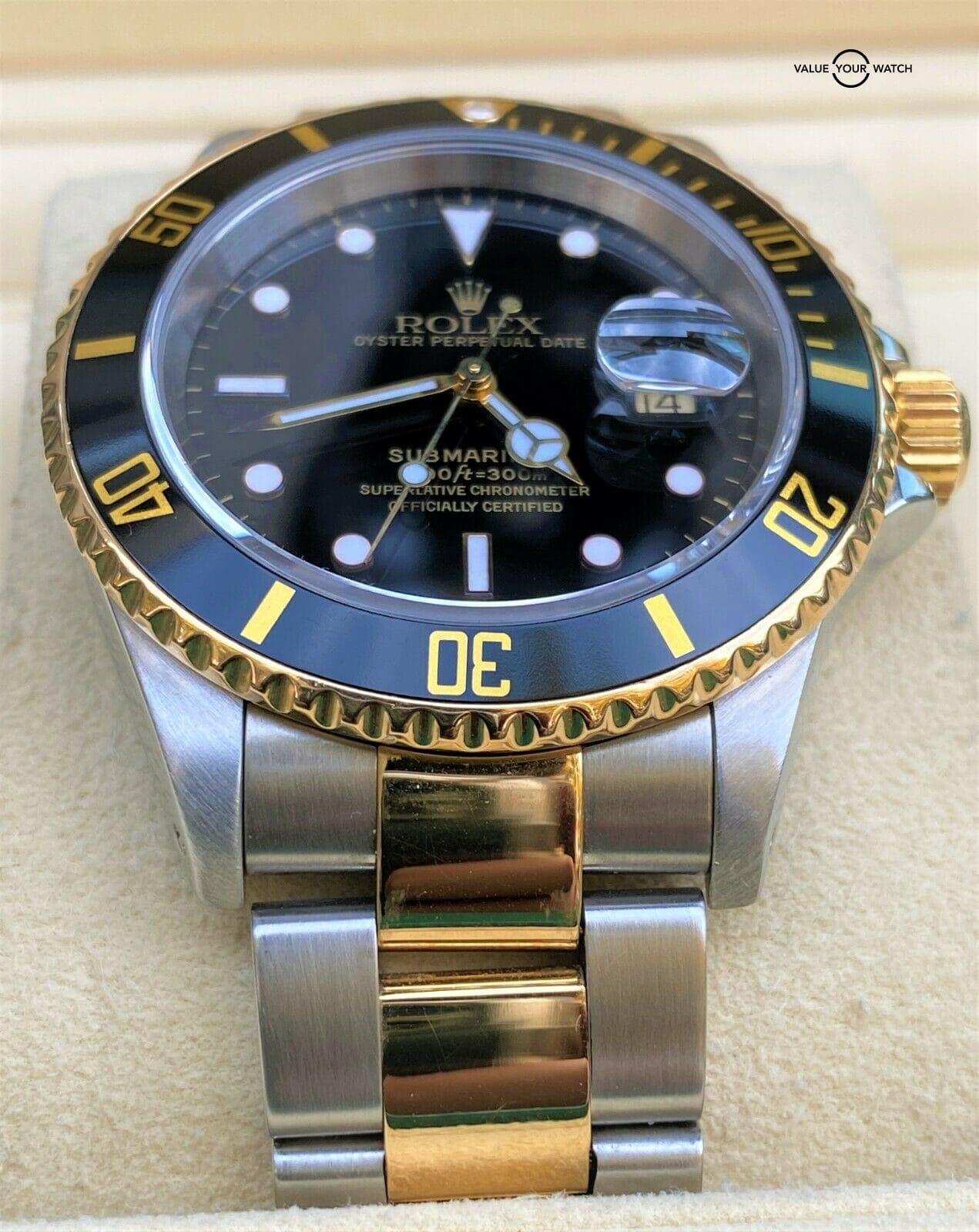 Rolex Submariner 16613 Black 18K Yellow Gold/Stainless Steel BOX/PAPERS - Image 5