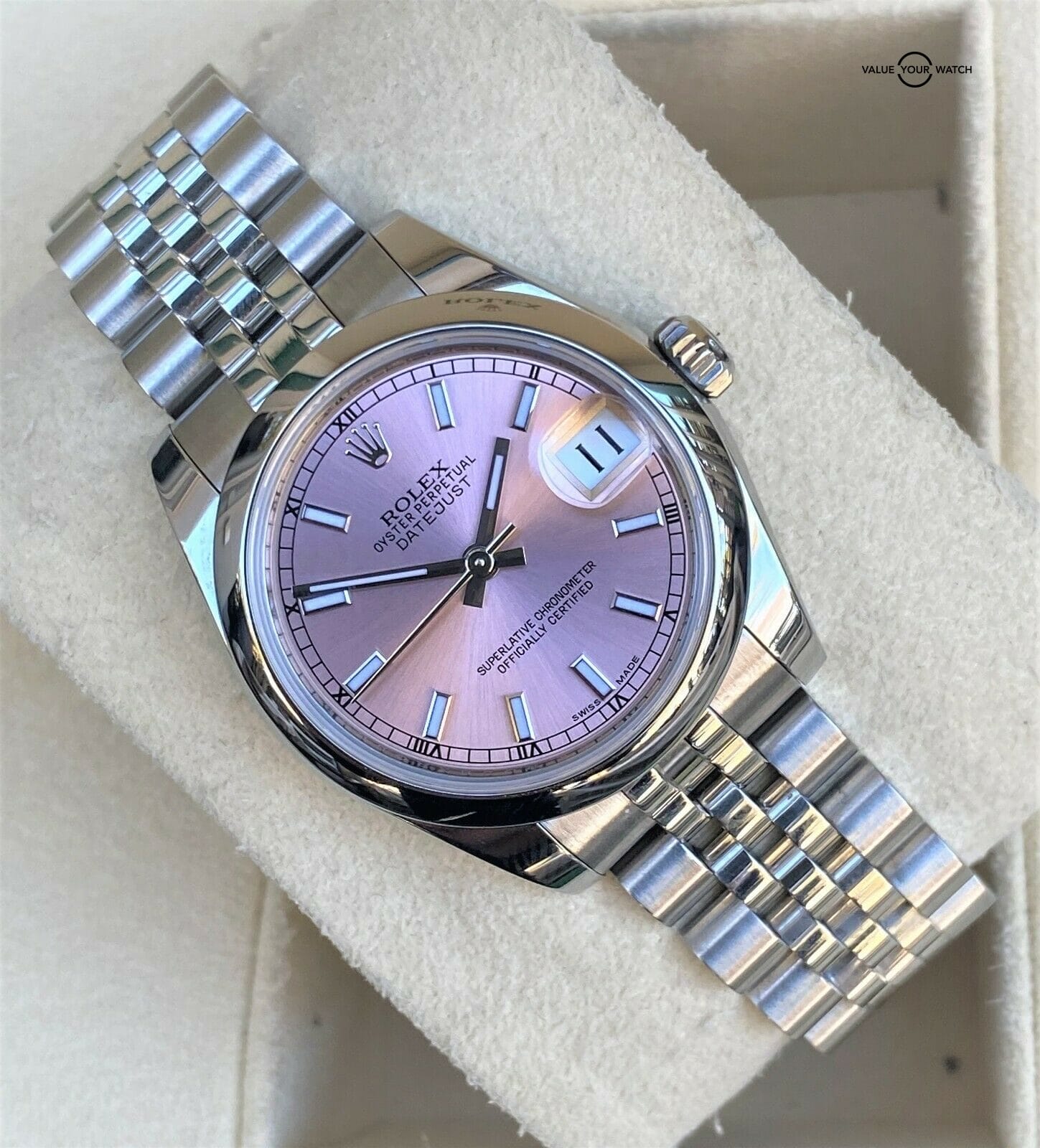 Rolex Midsize Datejust 178240 Pink Dial 31mm Box & Papers 2018