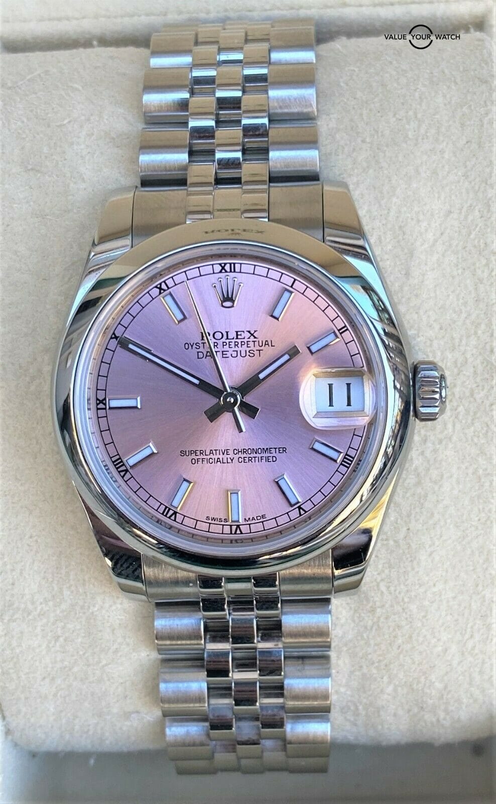 Rolex Midsize Datejust 178240 Pink Dial 31mm Box & Papers 2018