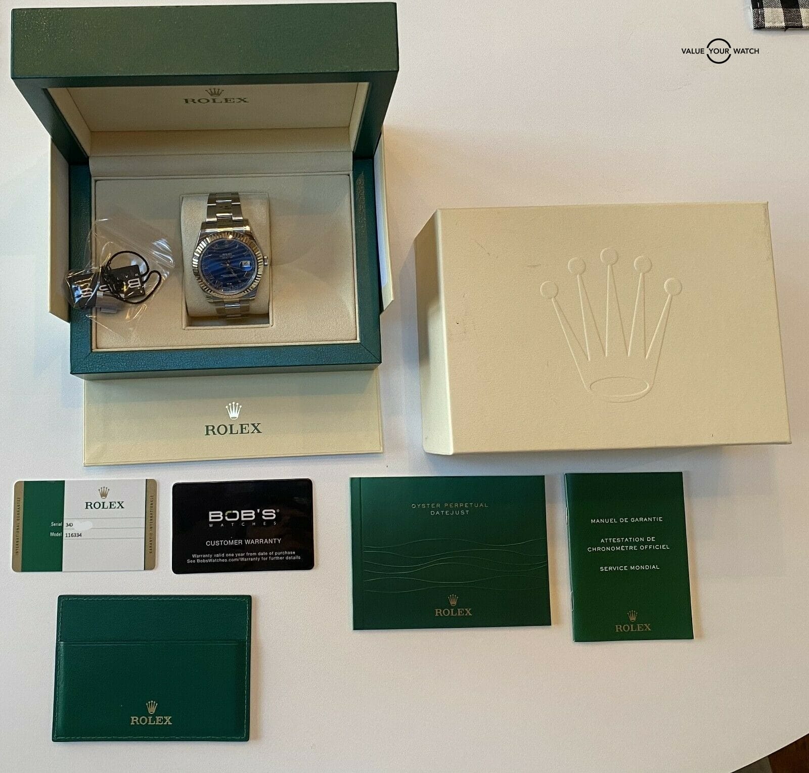 Full set Rolex Datejust 41MM 116334 Blue Roman Numeral BOXES/PAPERS