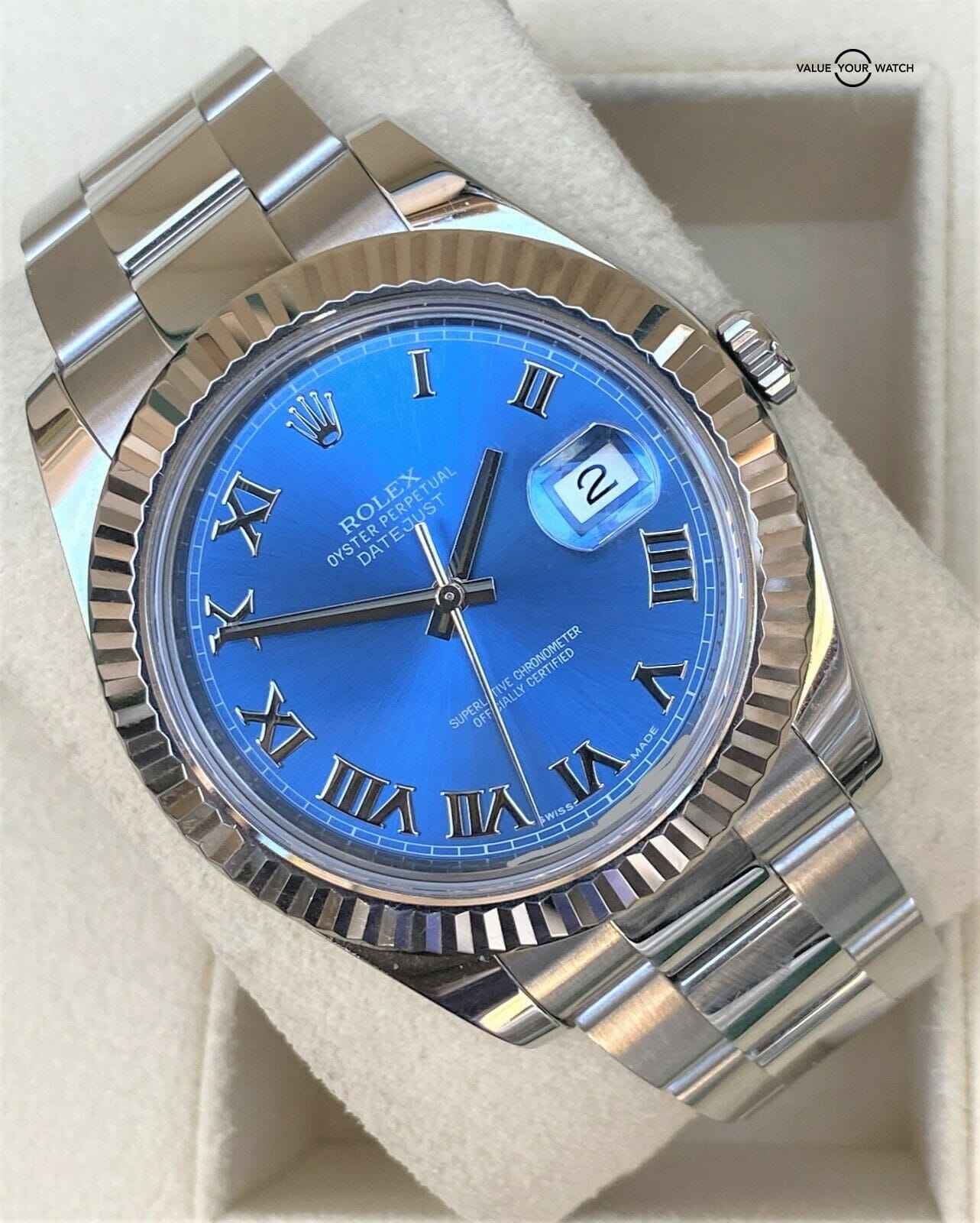 Rolex Datejust 41MM 116334 Blue Roman Numeral BOXES/PAPERS - Image 3