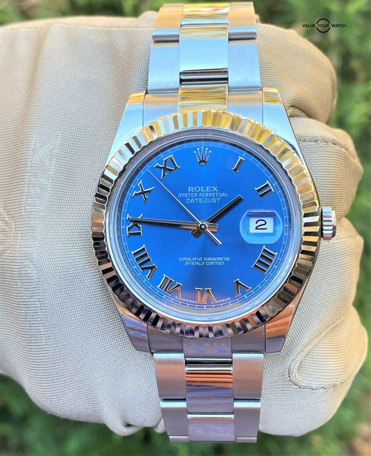 Rolex Datejust 41MM 116334 Blue Roman Numeral BOXES/PAPERS