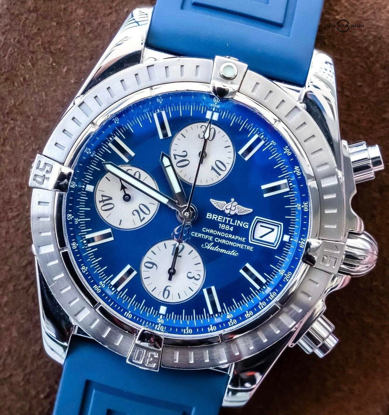 Breitling chronomat evolution online blue dial