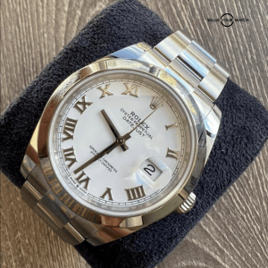 Rolex Datejust 41mm Smooth White Roman Dial Oyster 126300