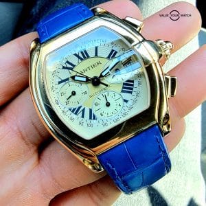 Cartier Roadster XL Chronograph with Champagne and Tachymetre Dial