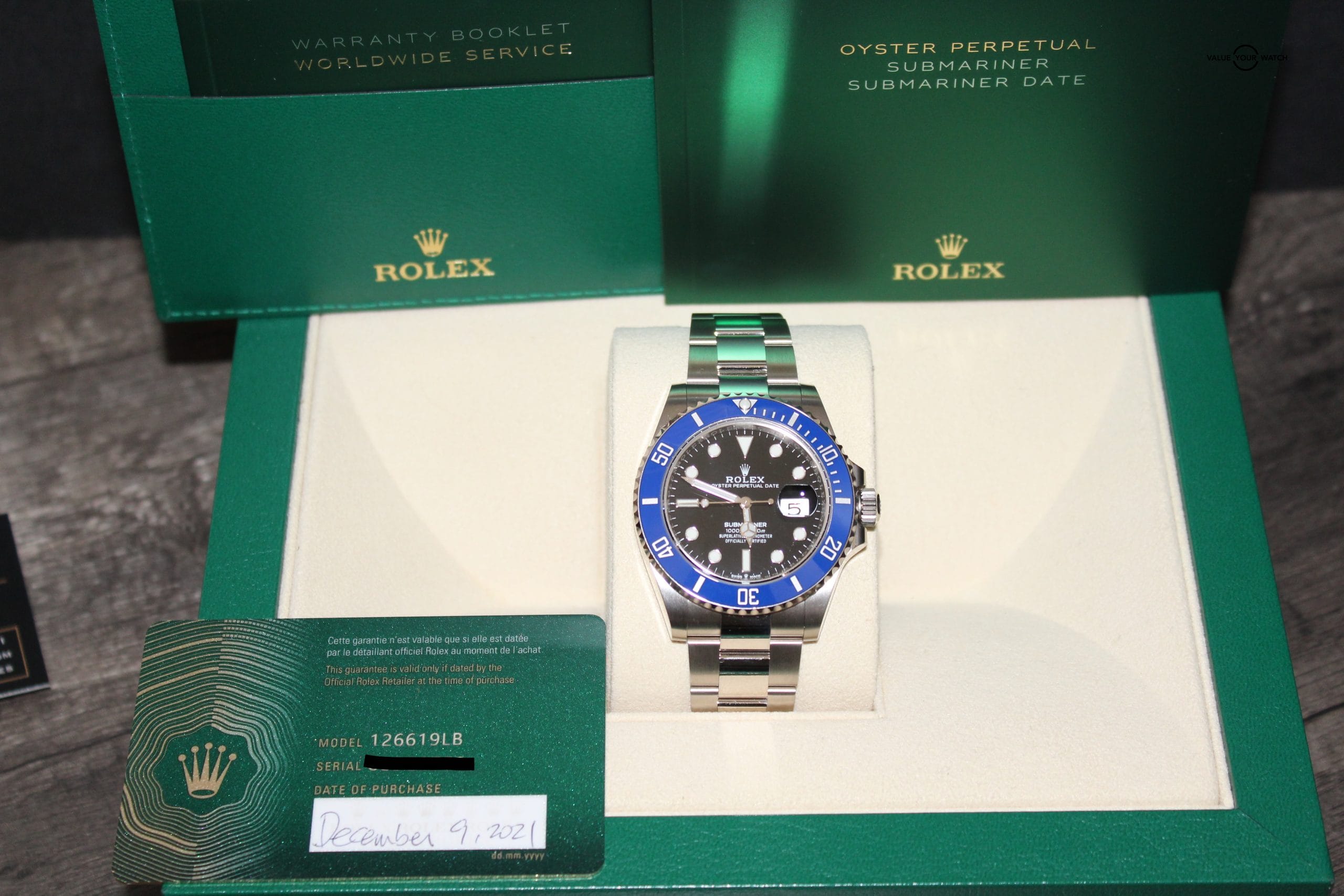 Rolex Submariner Date "Cookie Monster" 41MM 18CT White Gold Blue Bezel B&P - Image 7