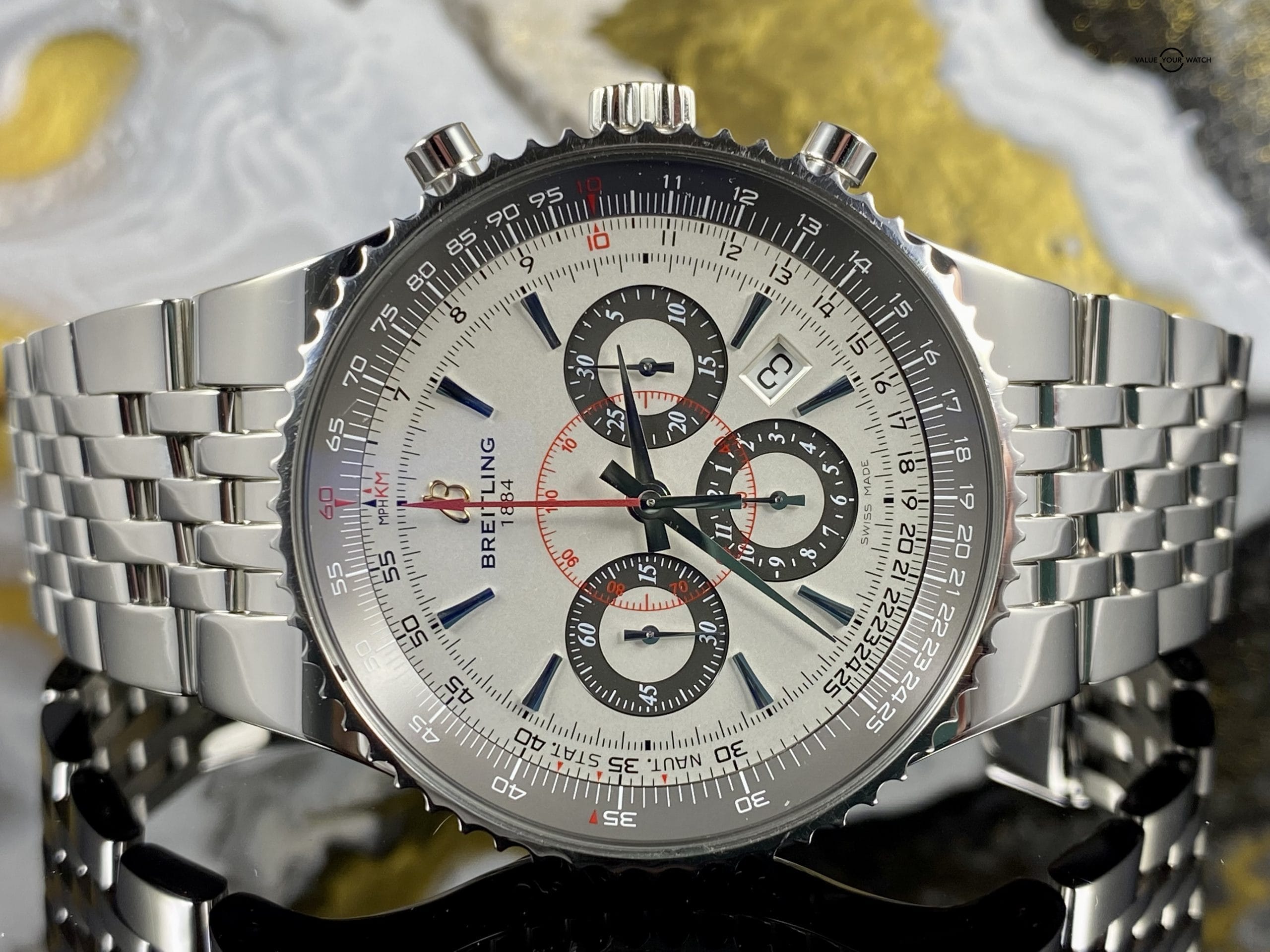 Breitling Navitimer Montbrillant "Panda" Dial 47mm & Limited to 2000 - Complete Set!
