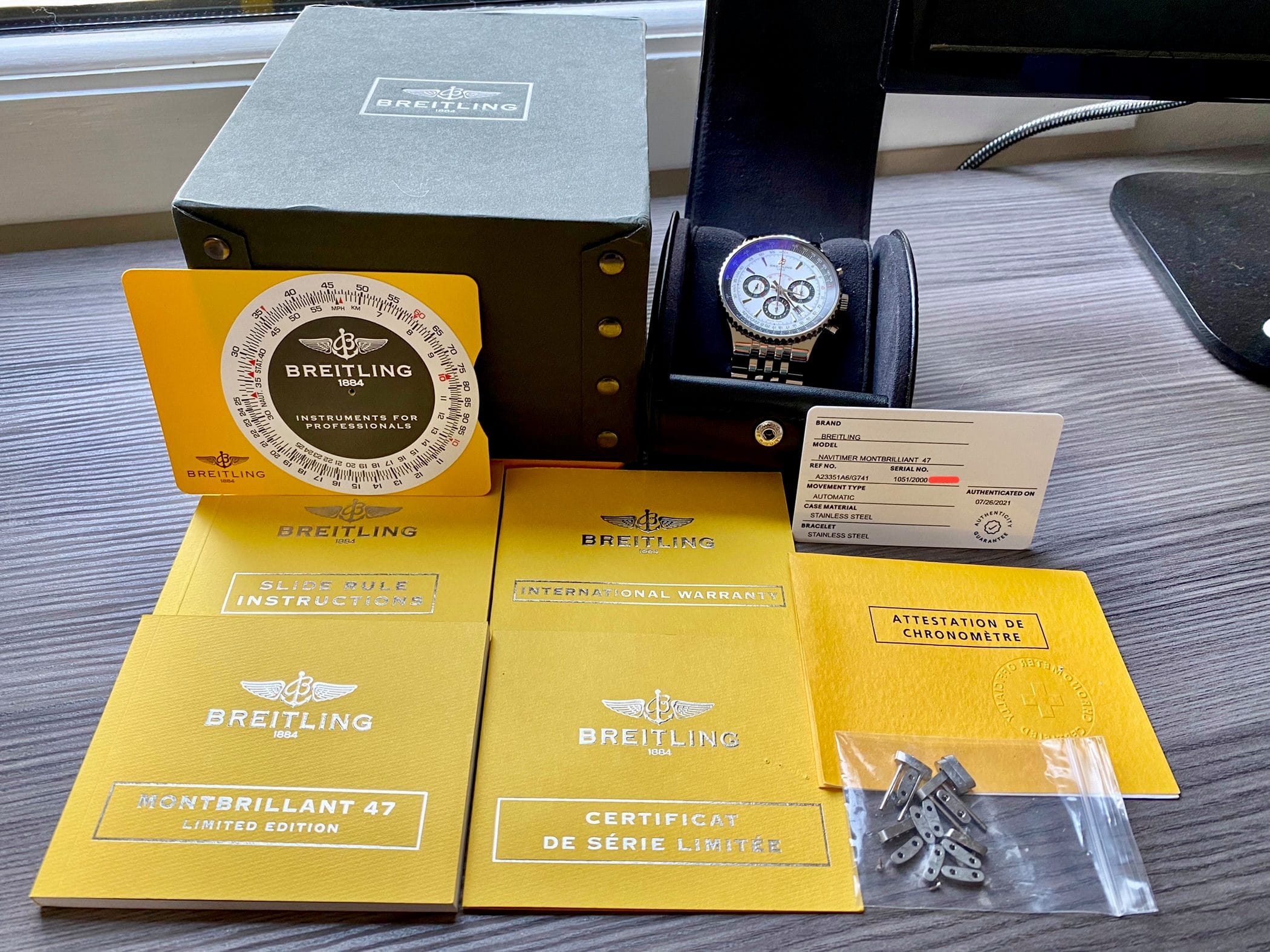 Breitling Navitimer Montbrillant Panda Dial Box/Papers - 1 of 2000! A23351 - Image 13