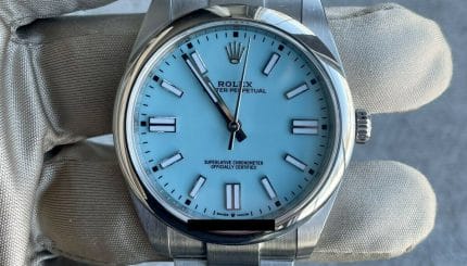 Rolex Oyster Perpetual "Tiffany" Blue Dial 124300