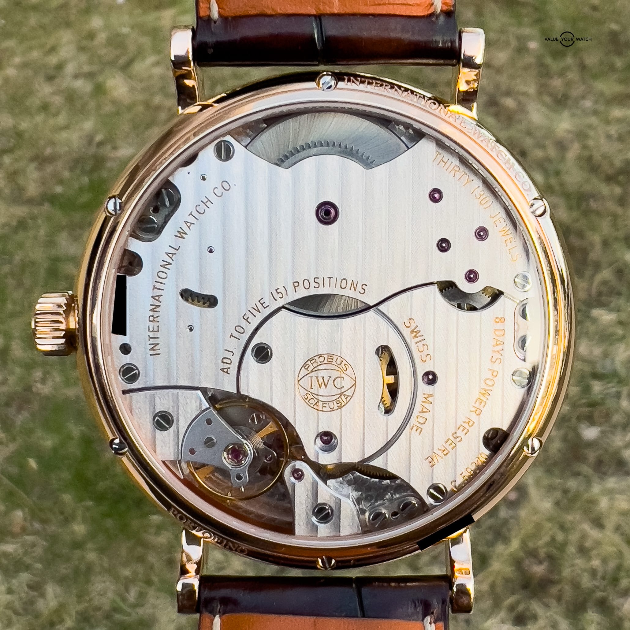 IWC Portofino Hand-Wound 8 Days Rose Gold Grey Dial Men's Watch - IW510104 - Image 3