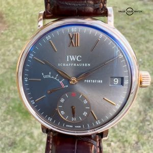 IWC Portofino Hand-Wound 8 Days Rose Gold Grey Dial Men’s Watch – IW510104