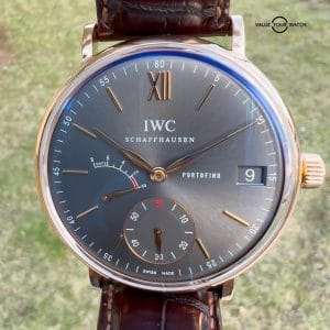 IWC Portofino Hand-Wound 8 Days Rose Gold Grey Dial Men’s Watch – IW510104
