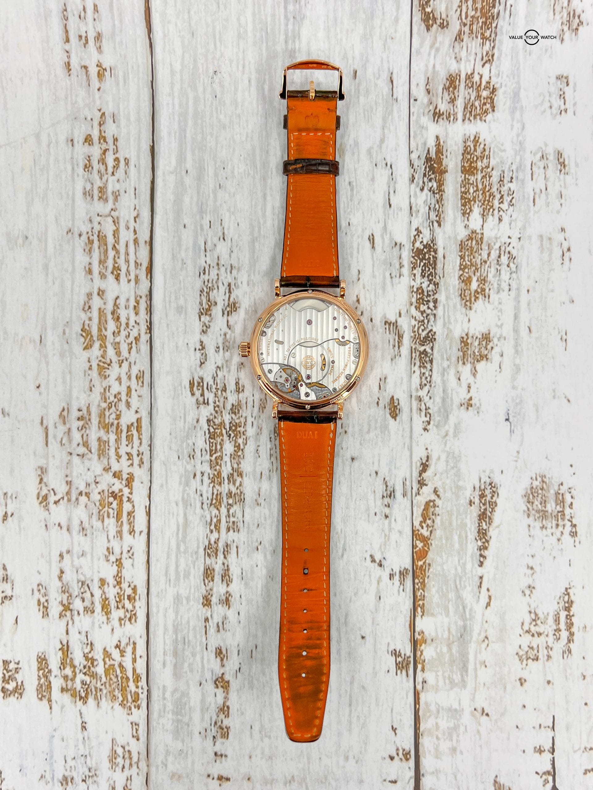 IWC Portofino Hand-Wound 8 Days Rose Gold Grey Dial Men's Watch - IW510104 - Image 9