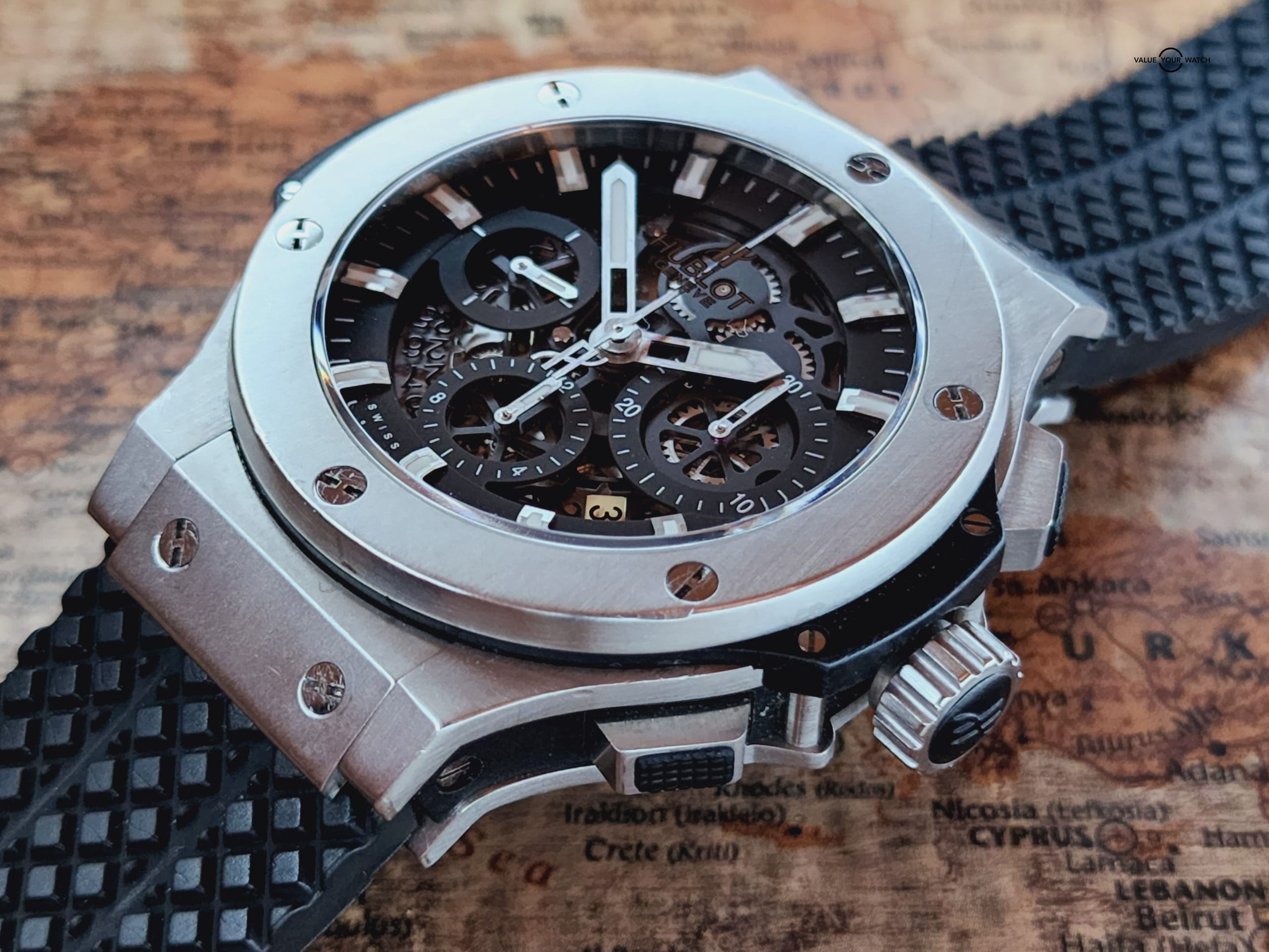 Hublot Big Bang Aero Bang Chronograph Skeleton Steel Men's Watch