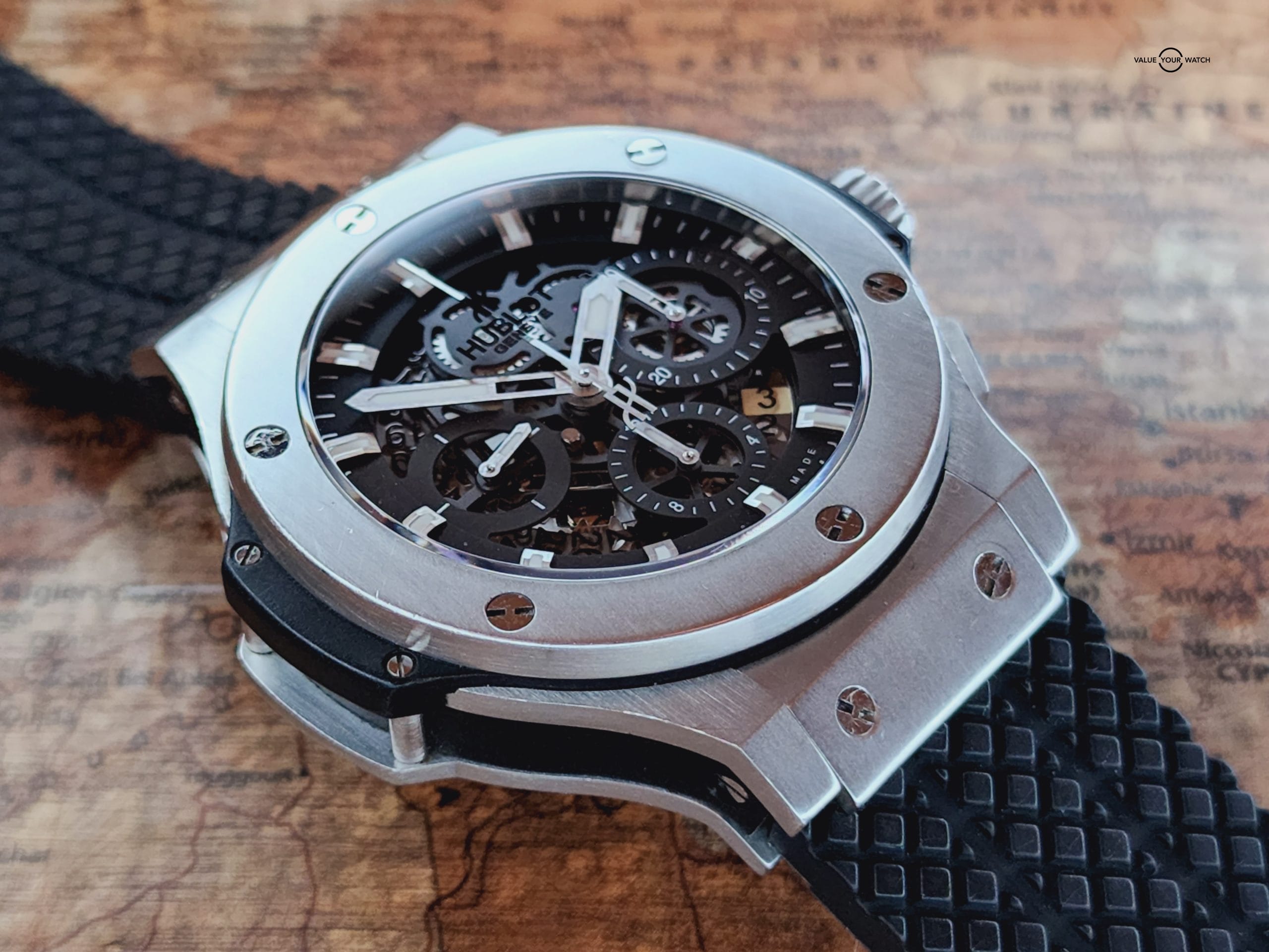 Hublot Big Bang Aero Bang Chronograph Skeleton Steel Men's Watch