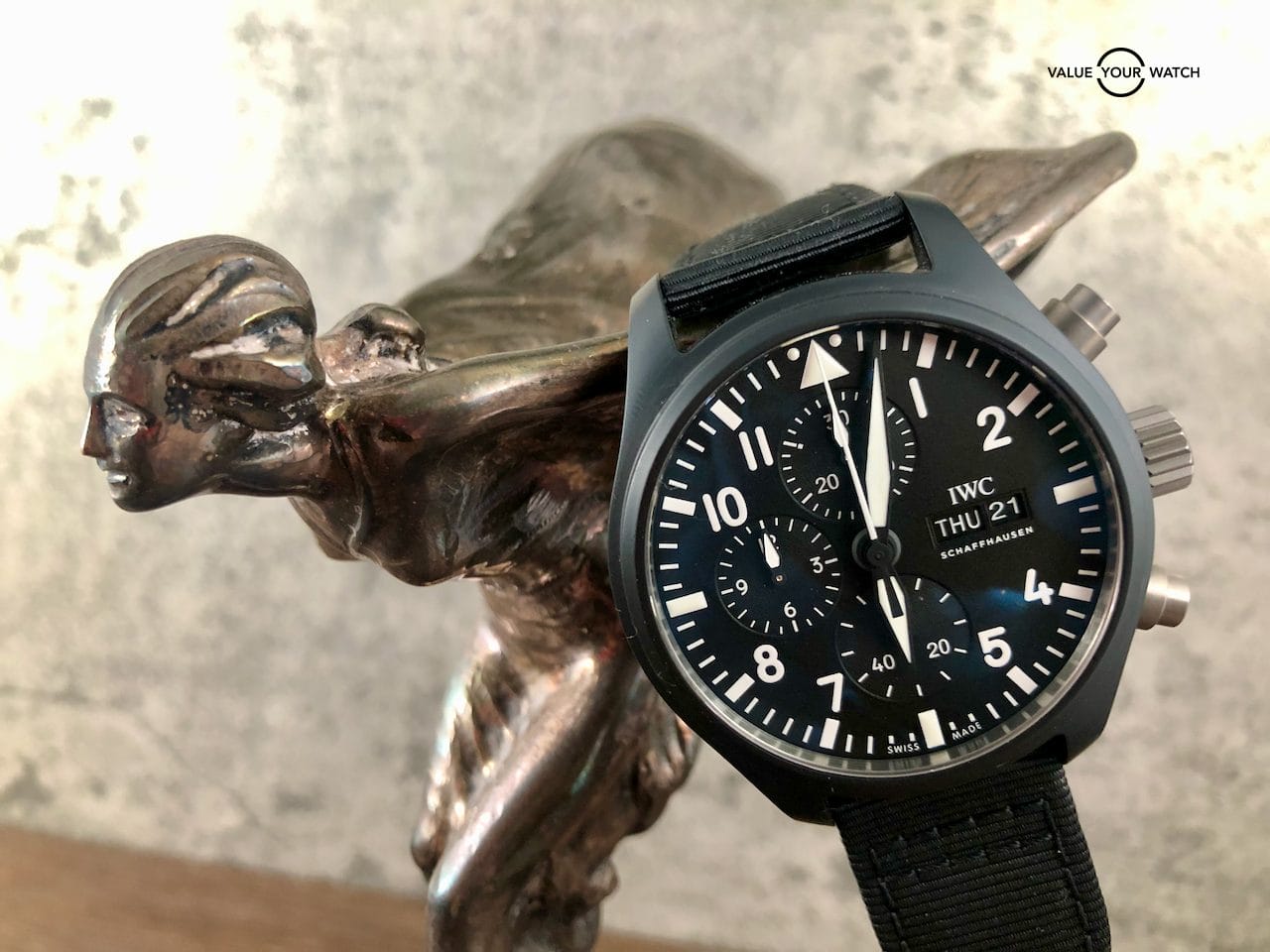 IWC Pilot Top Gun IW389101 44.5mm Chronograph Ceramic Titanium Box & Papers