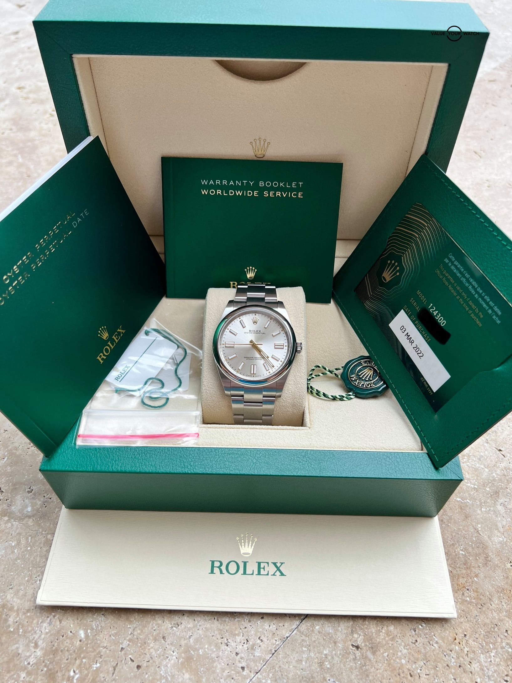 NEW Rolex oyster perpetual 124300 41mm silver dial stainless watch full set (3/22) - Image 2