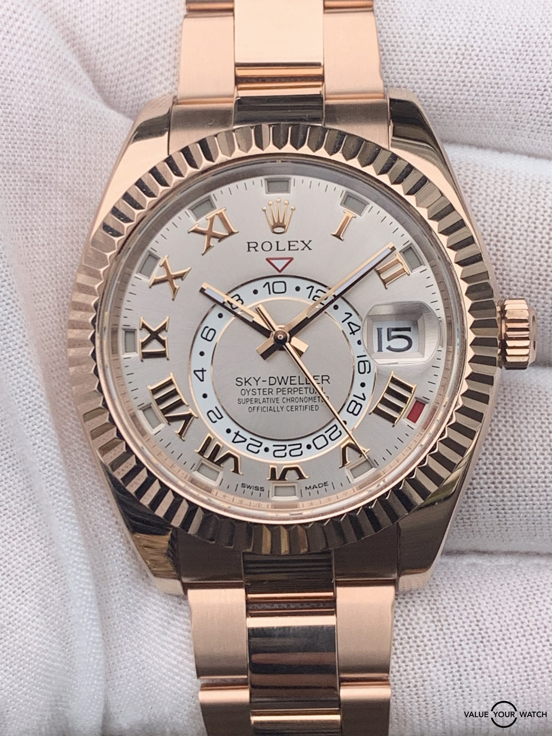 Rolex SkyDweller Rose Gold. Discontinued Sundust Dial