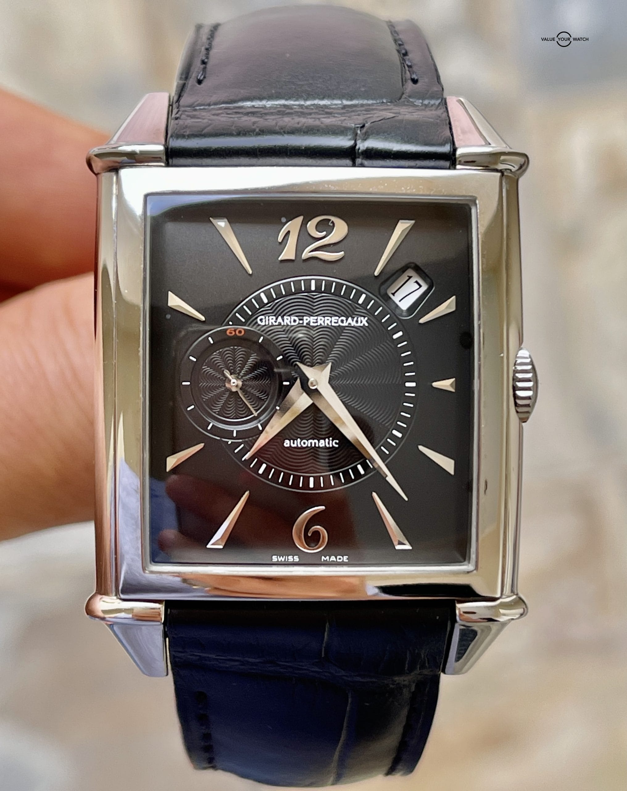 Girard-Perregaux Vintage 1945 Date Black Dial Complete Set $10.1K MSRP