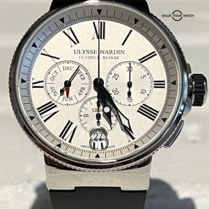 Ulysse Nardin Marine Chronograph Annual Calendar White 43mm Steel